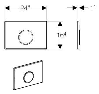 Кнопка смыва Geberit Sigma 115.758.KN.1 хром матовый