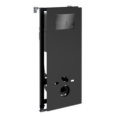 Система инсталляции для подвесных унитазов WasserKRAFT Abens 20TLT.010.ME.BL.PB04 черный глянец