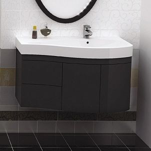 Тумба под раковину Aquanet Сопрано 2-95 00169632 R черная