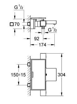 Термостат Grohe Grohtherm Cube 34502000 для ванны