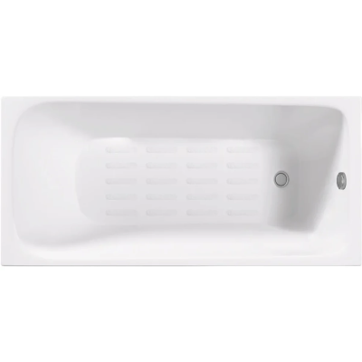 Ванна чугунная Delice Continental Plus DLR230642-AS 100x70 см, с антискользящим покрытием, белый