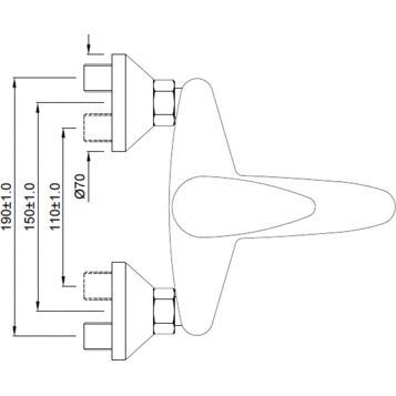 Смеситель Jaquar Vignette Prime VGP-CHR-81119 для ванны