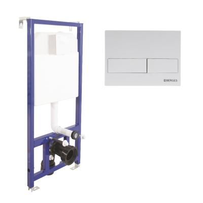 Система инсталляции для подвесного унитаза Berges Wasserhaus Novum 040214 + кнопка L4 белая