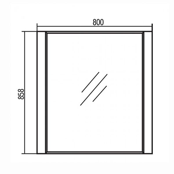 Зеркало Aquaton Ария 1A141902AA430 80 темно-коричневый