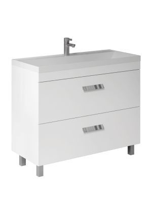 Тумба напольная Velvex Orlando 100, белый матовый (tn.ORL.CLA.100.2Y белый матовый)