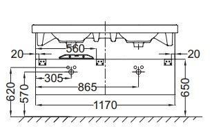 Тумба с раковиной Jacob Delafon Odeon Up 120 см, 3 ящика, серый антрацит