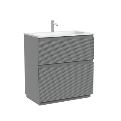 Тумба напольная SANCOS Folk Floor, 790х445х850, c двумя ящиками оснащенными доводчиками, Ergraut soft, FL80FES