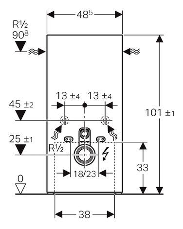 Сантехнический модуль для подвесных и напольных унитазов Geberit Monolith Plus 131.221.SJ.1