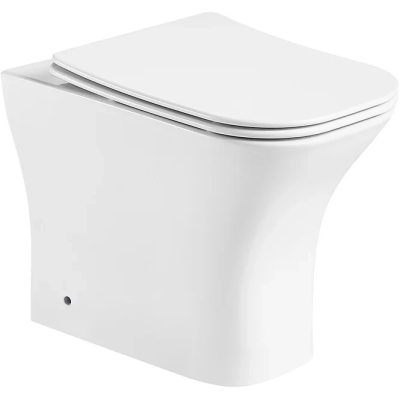 Унитаз приставной Ceruttispa Vettore F CT7841 безободковый, с сиденьем микролифт, белый