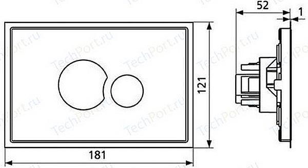 Кнопка смыва Sanit S720 16.720.C9.0000 белый/белый