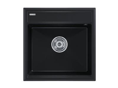 Мойка для кухни кварц Paulmark STEPIA PM115051-BLM,  черный металлик