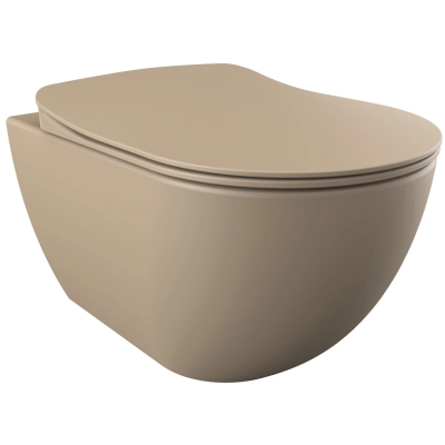 Унитаз подвесной Creavit Free FE322-11CM00E-0000 безободковый, капучино матовый