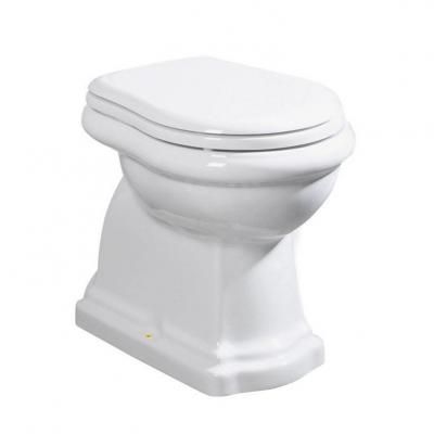 Унитаз приставной Kerasan Retro 101101 горизонтальный выпуск, фурнитура золото