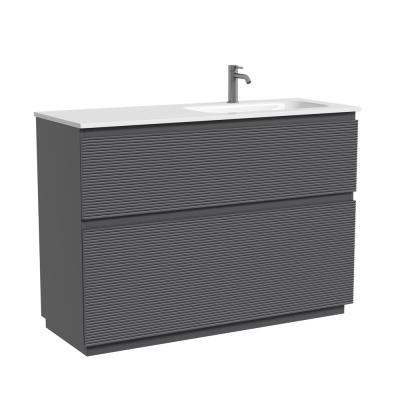 Тумба напольная SANCOS  Folk Floor правая 1190х445х850, c двумя ящиками оснащенными доводчиками, Grey soft, FL120FRGS