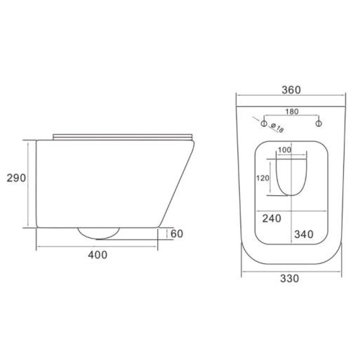 Унитаз Vincea Q-Line VT1-12G1B (подвесной) золото/черный