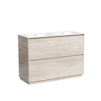 Тумба под раковину SANCOS Libra Floor напольная, 1190х450х840, c двумя ящиками оснащенными доводчиками, дуб галифакс натуральный,  LB120F-2EG