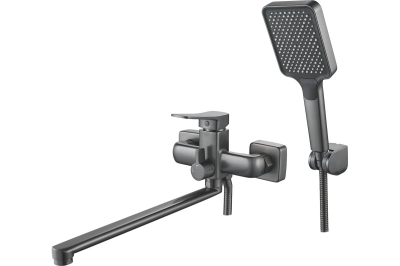 Смеситель для ванны однорычажный  Shevanik S9922T, Оружейная сталь