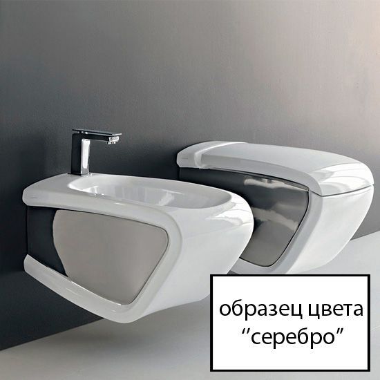 Унитаз-компакт Hidra Ceramica Hi-line белый с серебром