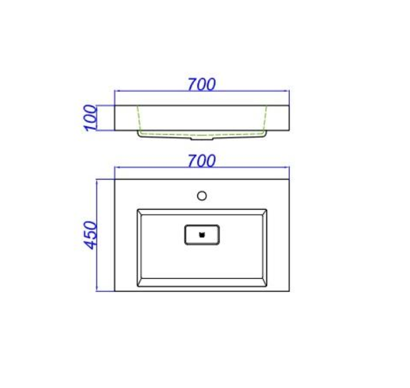 Раковина Aqwella Toledo Tol.07.04.D 70х45 белый