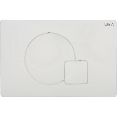 Кнопка смыва Black &amp; White Universe WPI-09521 09521 для инсталляции, белый глянец