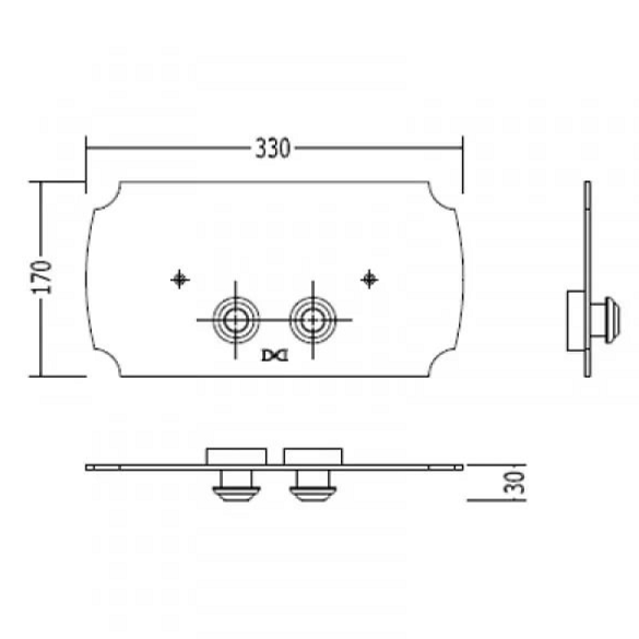 Кнопка смыва Devon&Devon DEPLOT для встроенного бачка, золото