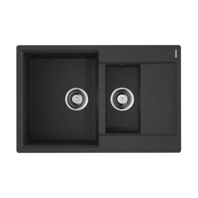 Кухонная мойка Omoikiri Daisen 78-2T-BL 78x51x23 черный