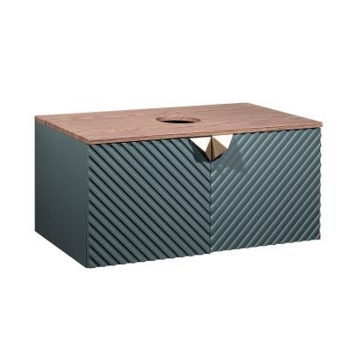 Тумба Runo Андорра 70 графит дуб коньячный подвесная под накладной умывальник (00-00004646)