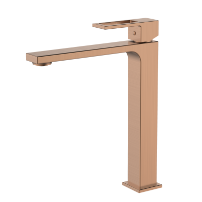 Смеситель для раковины высокий DQ Dortmund браш.роз.золото (DA1712033)