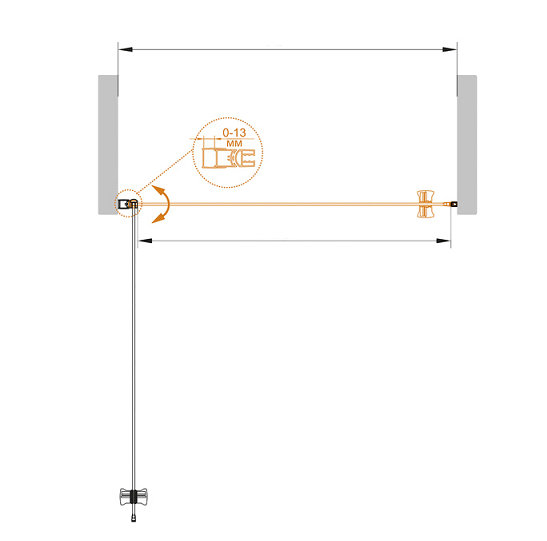Душевая дверь в нишу Cezares Eco ECO-O-B-1-65-C-Cr прозрачное стекло