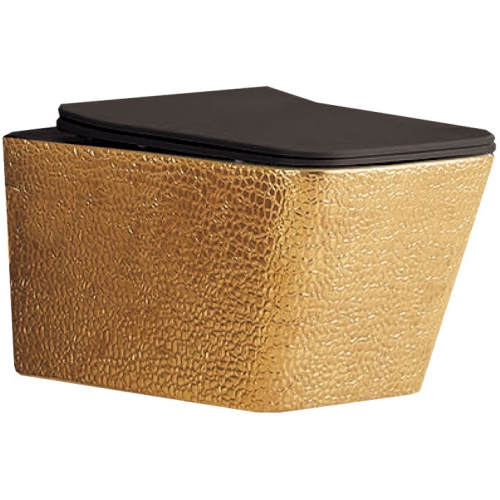 Унитаз Vincea Q-Line VT1-12G1B (подвесной) золото/черный