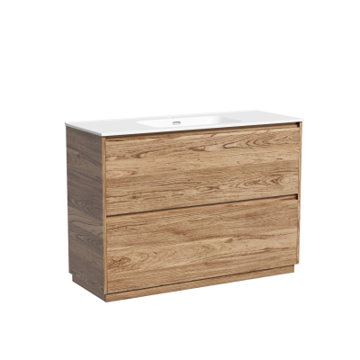 Тумба под раковину SANCOS Libra Floor напольная, 1190х450х840, c двумя ящиками оснащенными доводчиками, дуб чарльстон,  LB120F-1ECH