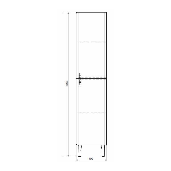 Шкаф-колонна COMFORTY "Сорренто-40" светоло-серый
