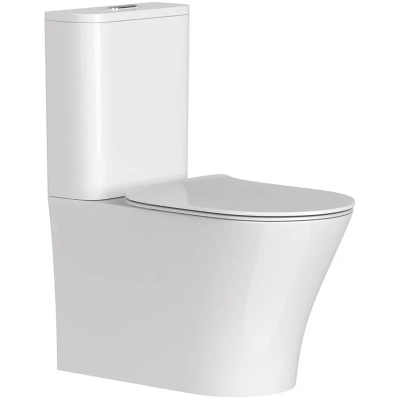 Унитаз напольный Arrow AB2232H безободковый, без бачка, с сиденьем микролифт, белый