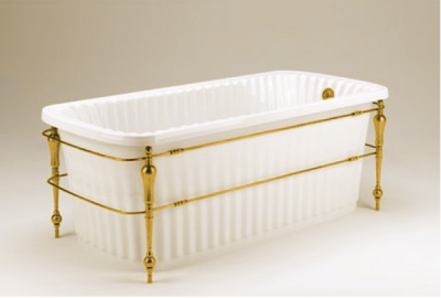 Ванна акриловая Migliori Olivia Console ML.OLV-40.102.BI.DO 174х83 белая, золото