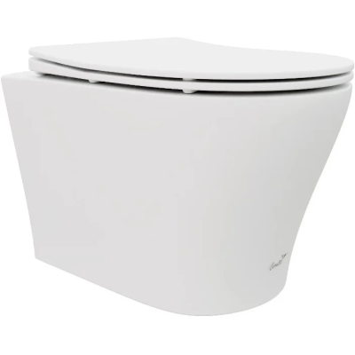 Унитаз подвесной Ceruttispa Adige Aria CT9245 безободковый, с сиденьем микролифт, белый матовый