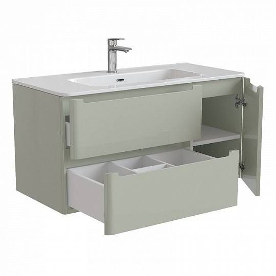Тумба с раковиной IDDIS Edifice EDEBI1MD0GVN1iFI95ATK 100 фисташковый/серый