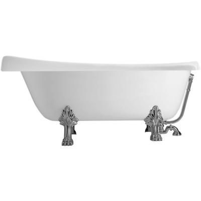 Ванна Kerasan Retro 105590 bi/cr 170х77 белая, ножки хром