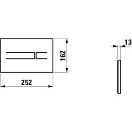 Кнопка смыва Laufen Lis 8.9566.3.020.000.1 черный