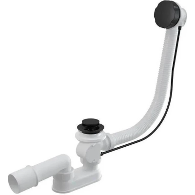 Слив-перелив для ванны Aquatek ST-0000134 полуавтомат, черный матовый