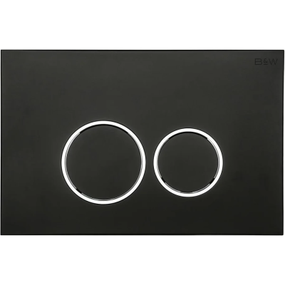 Кнопка смыва Black &amp; White Universe WPI-09512 09512 для инсталляции, черный матовый/хром/черный матовый