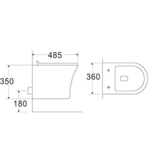 Унитаз подвесной Cerutti SPA 2617E Matt black микролифт, черный