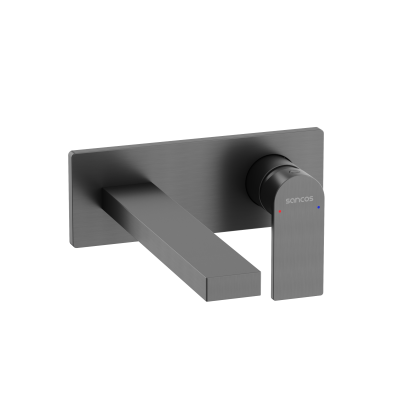 Смеситель для раковины SANCOS Studio c внутренней частью, вороненая сталь,  SC9017GG