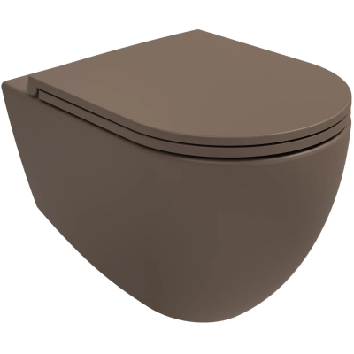 Унитаз подвесной Isvea Infinity 10NF02001-2H безободковый, коричневый матовый