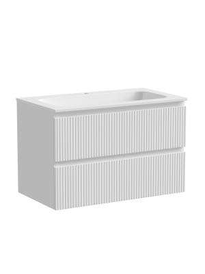 Тумба подвесная SANCOS Snob T 790х445х500, c двумя ящиками оснащенными доводчиками, Bianco, SNT80W