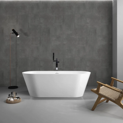 Акриловая ванна Abber AB9268-1.7 170x74 см, отдельностоящая, белый