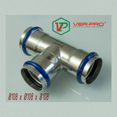 Тройник из нержавеющей стали 108×108×108 Ver-pro VPT108