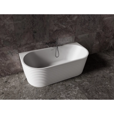 Ванна из литьевого мрамора Abber Stein AS9652 170x80 см, белый матовый