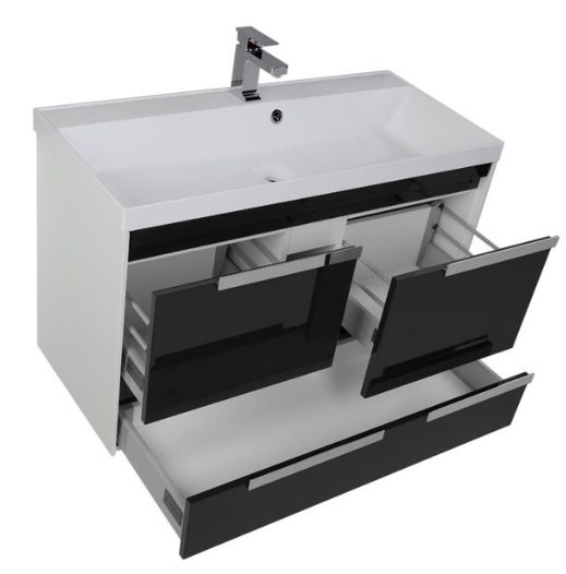 Тумба под раковину  Aquanet Тиволи 00180067 100 черная