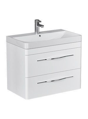 Тумба подвесная Velvex Jill 80, белый матовый (tp.JIL.9595.80.2Y белый матовый)