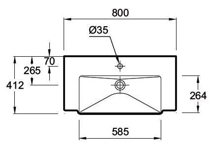 Тумба с раковиной Jacob Delafon Reve 80 см, 1 ящик, белый бриллиант